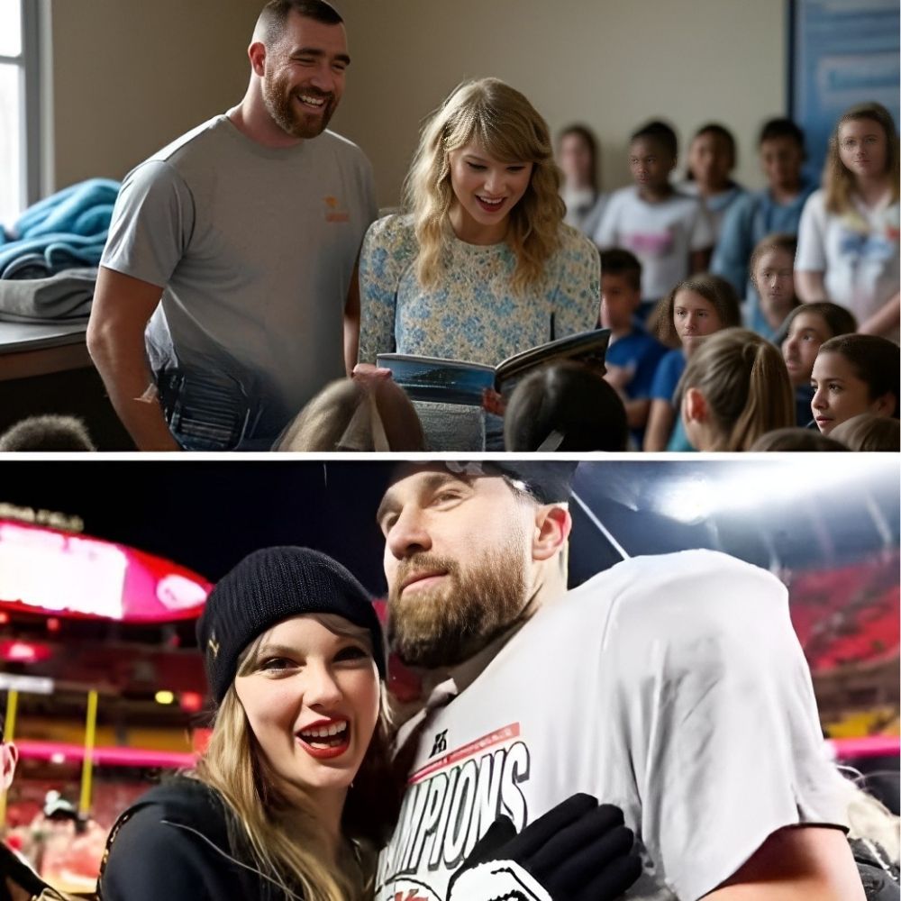A Kansas City shelter, but Taylor Swift and Travis Kelce delivered 120 blankets and stayed to read stories to the kids. Staff thought they would only drop things off — but the final book Taylor opened had a handwritten message that no one expected.pi
