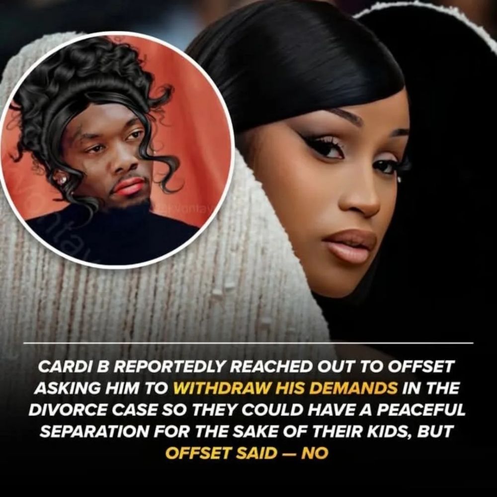 At first, Cardi B begged Offset to drop the request. But then he flatly refused. Offset just wanted money. He didn’t want custody. He just wanted child support that came with custody. Without money, he wouldn’t want custody. He wouldn’t get half of her money.He wanted…pi