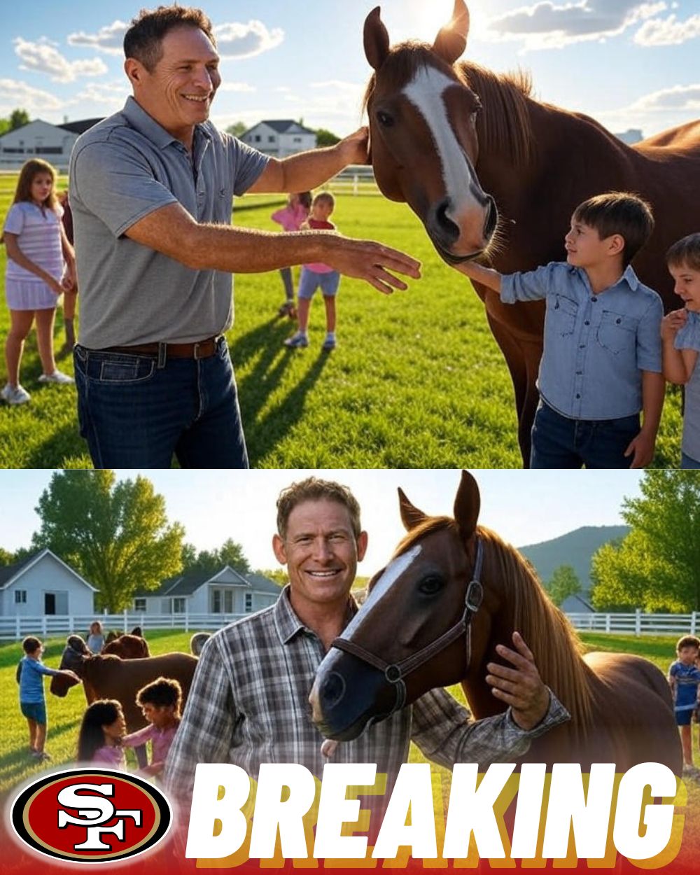 HEART OF GOLD: NFL Legend Steve Young Drops $6 Million On 150-Acre Horse Sanctuary — “Freedom Ranch” Rescues Abused Animals And Inspires At-Risk Kids! .Vl