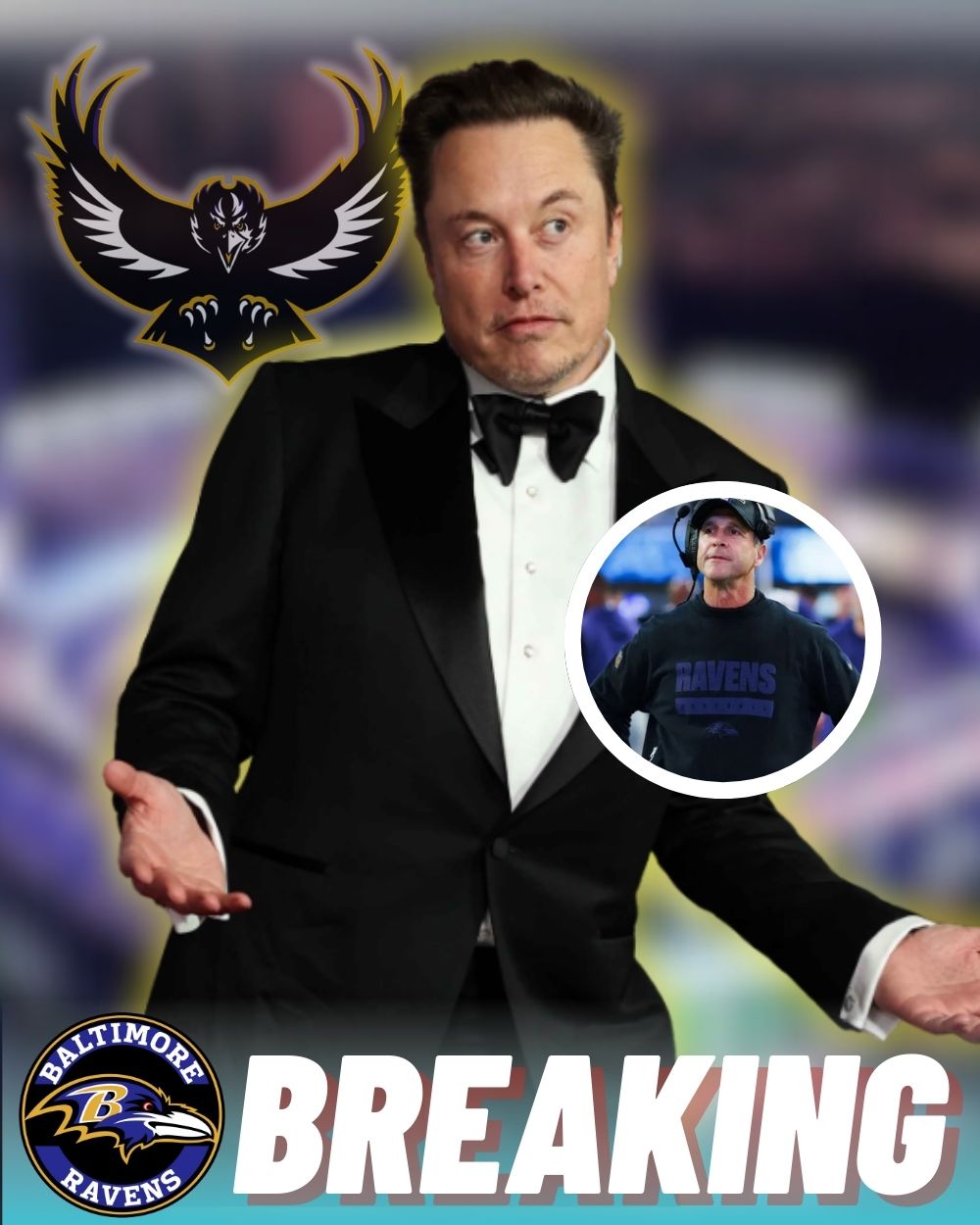 BREAKING: Elon Musk Fires Back at Ravens’ John Harbaugh, Threatens to Buy Team After Coach Rejects Tesla Ads .Vl