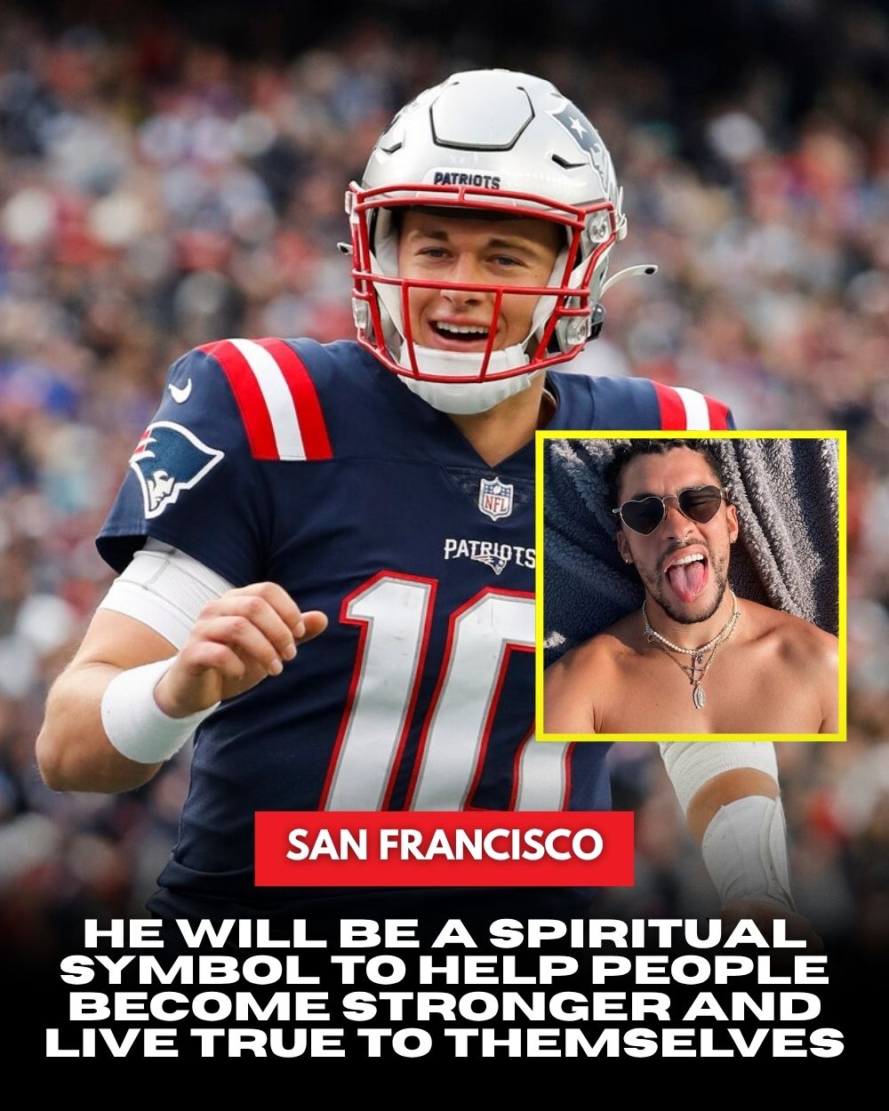 UNEXPECTED SUPPORT: Mac Jones DEFENDS Bad Bunny’s Super Bowl Show — Calls Him a ‘Symbol of Strength and Truth’ Amid NFL Backlash! .Vl