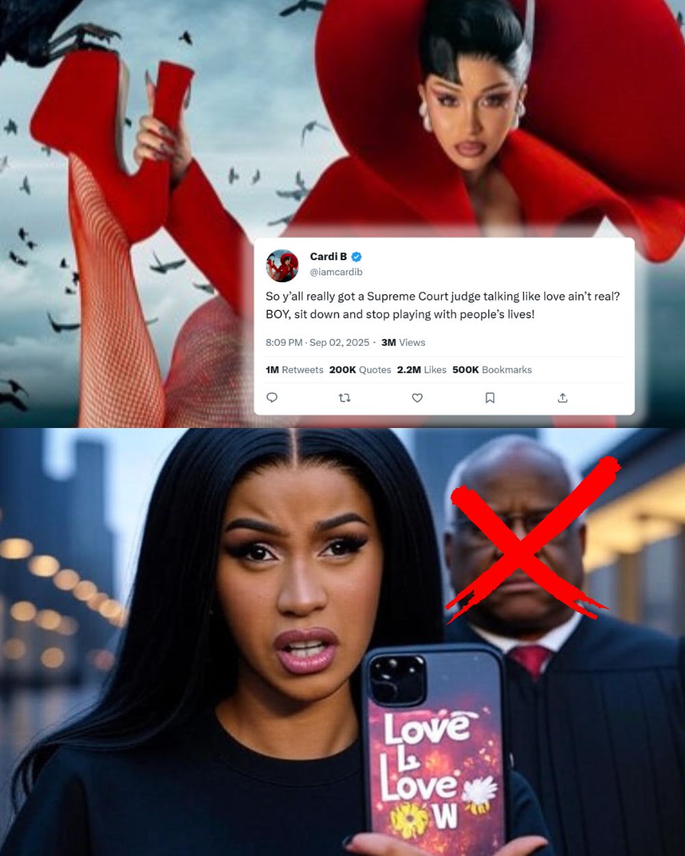 HOT NEWS: Cardi B Explodes on Social Media, Fiercely “Slams” Justice Clarence Thomas Over Shocking Same-Sex Marriage Remarks! .Vl