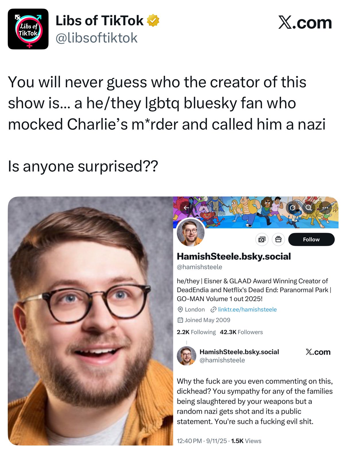 BREAKING: Elon Musk said he CANCELLED his  @netflix  account after they promoted a kid’s show which pushed transgenderism on kids and was written by an lgbtq activist who mocked Charlie’s ass*ssination.PI
