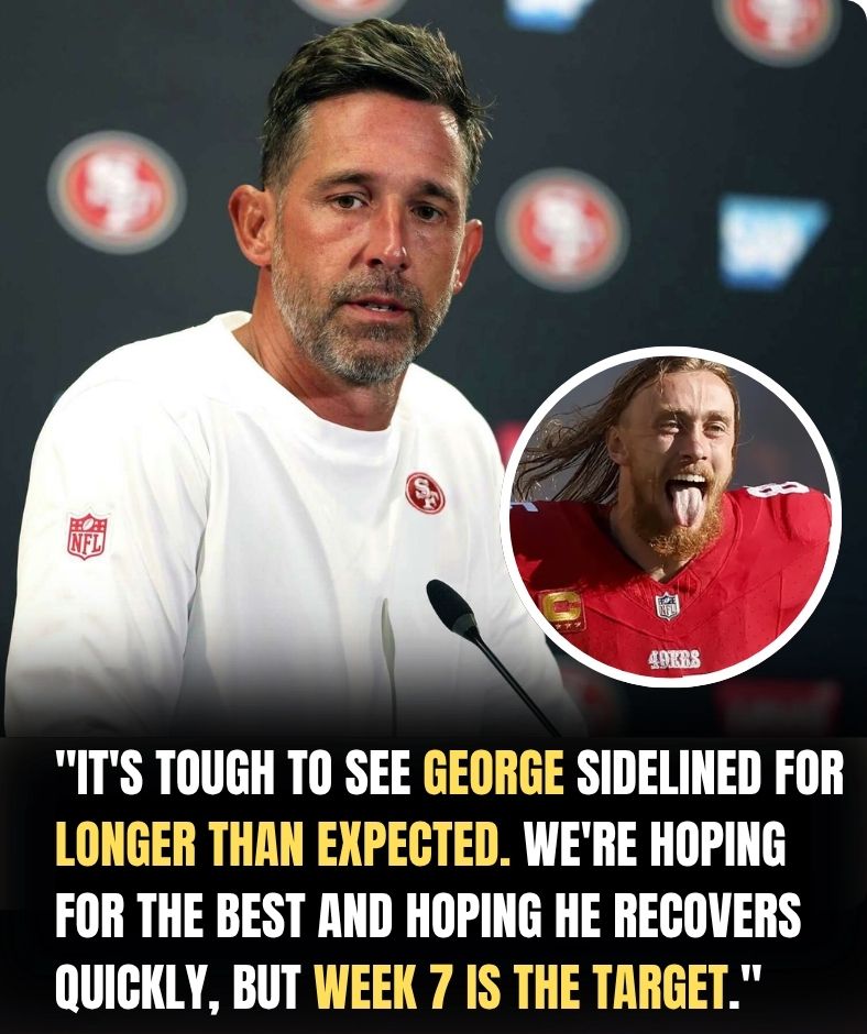 Kyle Shanahan Expresses Disappointment as George Kittle’s Return Delayed: “Week 7 is More Likely, But We’re Hoping for a Quick Recovery”.PI