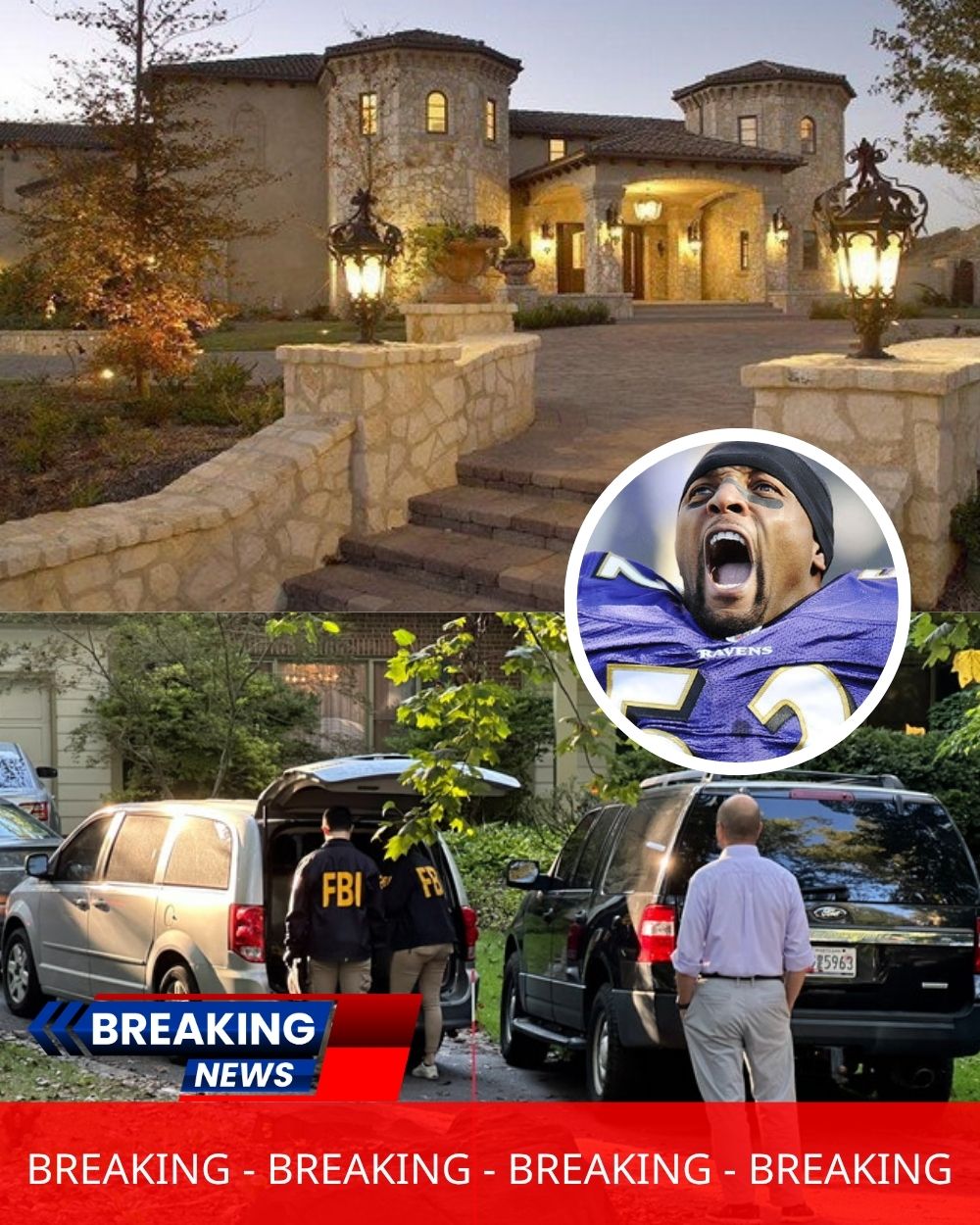 EMERGENCY: Raid at the home of former NFL star Ray Lewis, known for his charitable work supporting disadvantaged youth!!! Early this morning, federal agents executed an emergency search warrant at Lewis’s residence, leaving neighbors stunned as they witnessed “dozens of black SUVs and agents storming in like a scene from a movie.” Shocking discoveries were reportedly made inside the player’s mansion… .Vl