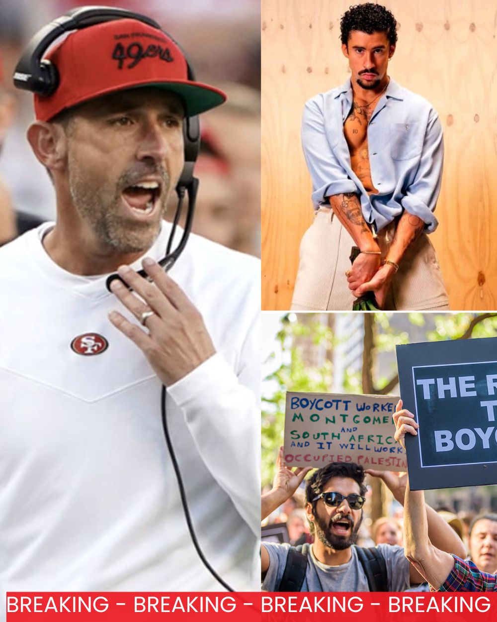 “WHERE ARE THE AMERICAN SINGERS?” – 49ers Coach Kyle Shanahan Reportedly Explodes Over NFL’s Controversial Decision to Feature Bad Bunny at the 2026 Super Bowl Halftime Show .Vl