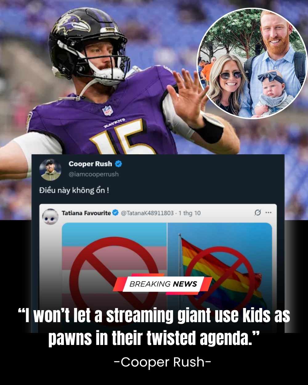 BREAKING: cooper rush said he CANCELLED his Netflix account after they promoted a kid’s show which pushed transgenderism on kids and was written by an lgbtq activist who mocked Charlie’s ass*ssination .Vl