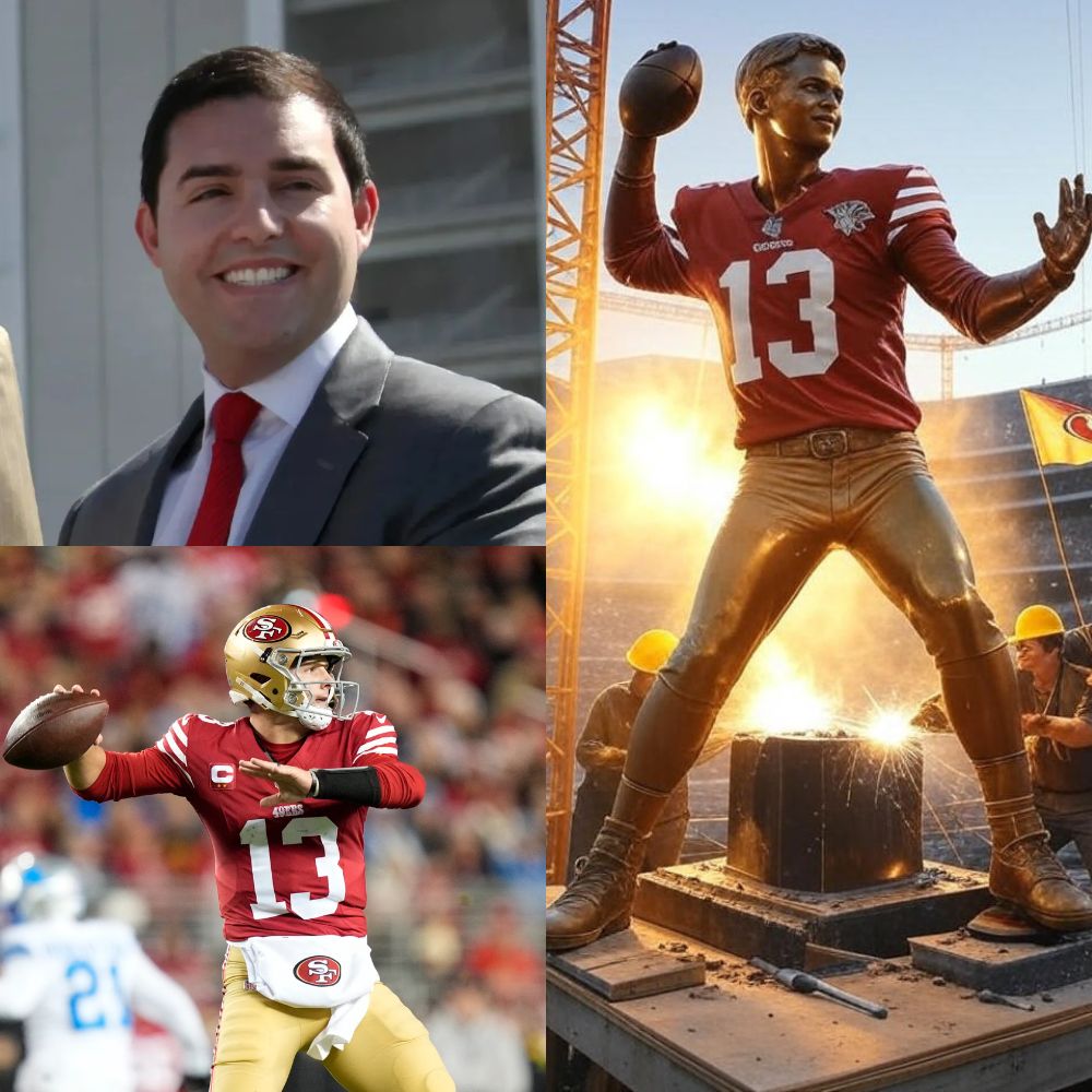 Wow! The President of the NFL Legends Association has launched a campaign to build a statue of Brock Purdy  as a great tribute to the heart and soul of the 49ers. “Brock Purdy  is a shining warrior of the NFL. His relentless toughness and passion have not only dominated the field but also inspired countless young players.” Brock Purdy was moved to tears, responding with 20 incredibly profound and emotional words, which deeply touched the entire 49ers community. Faithful fans across San Francisco are beyond grateful! .Vl