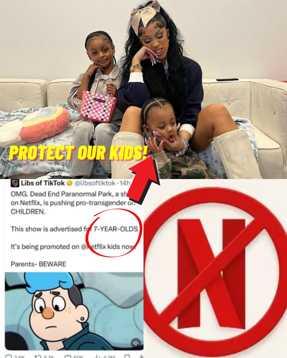 BREAKING DRAMA: Cardi B Threatens to BAN Her Kids From Netflix Over Shocking LGBTQ Controversy — “Remove Him or We’re Done!” .Vl